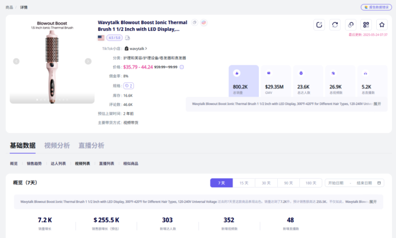 一周爆卖几十万美元，国产卷发棒在TikTok火出圈