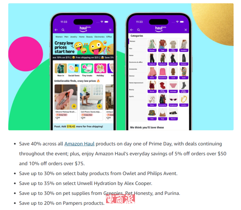 亚马逊全面反击，Prime Day首次引入低价商城Haul